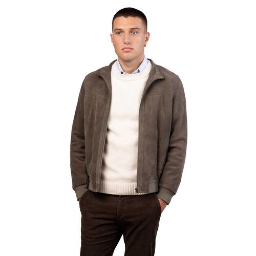 Rembrandt Bursa Khaki Green Suede Jacket